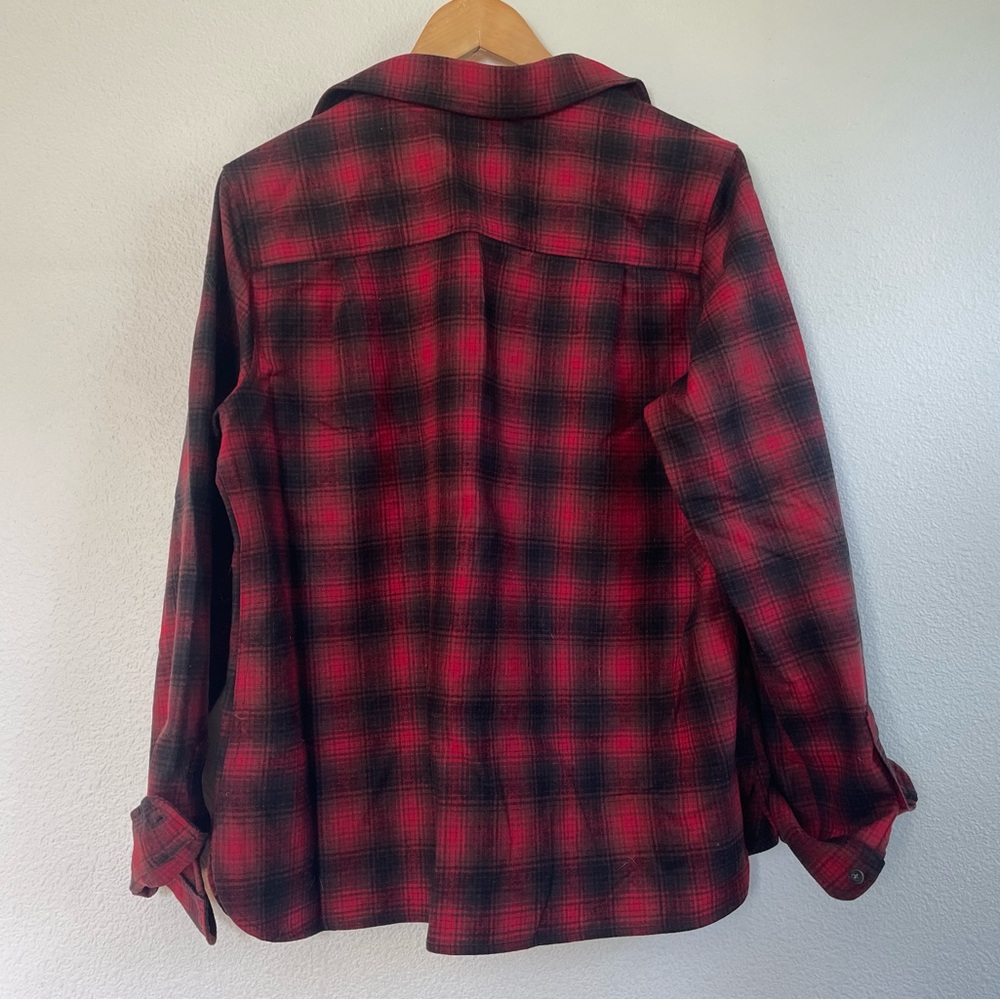 Pendleton Plaid Wool Black Button Up - image 4